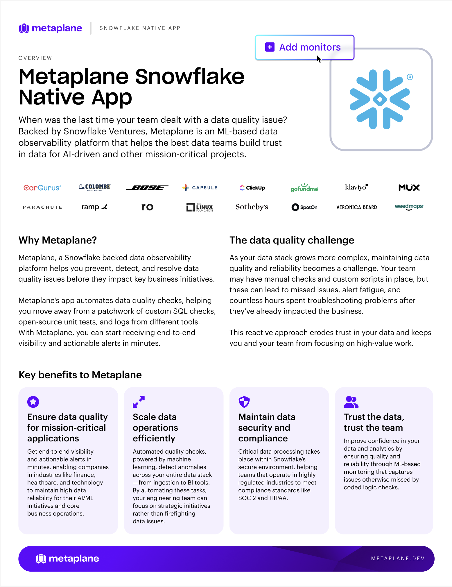 Snowflake Native App 1-pager